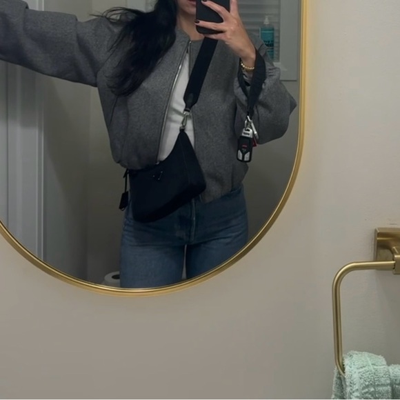 Zara Charcoal Bomber Jacket - Picture 4 of 6